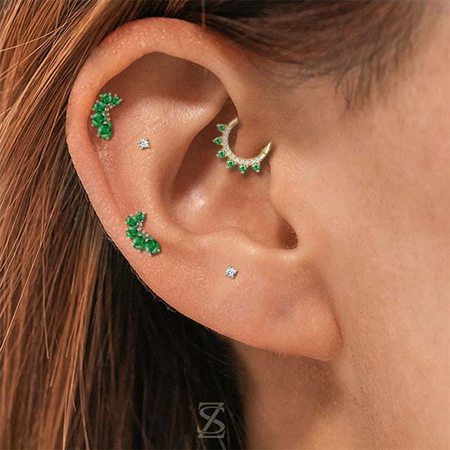 Ear Climber Earrings Outer Conch Piercing Custom Jewelry