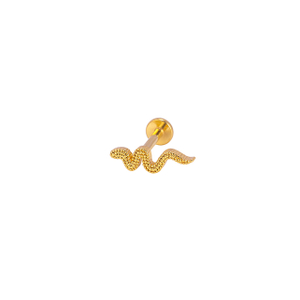Stainless Steel Small Yellow Snake Exquisite Creative Ladies Lip Ring