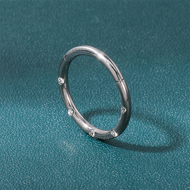 Titanium Hinged Hoop Nose Ring Piercing Titanium Hinged Nose Ring OEM