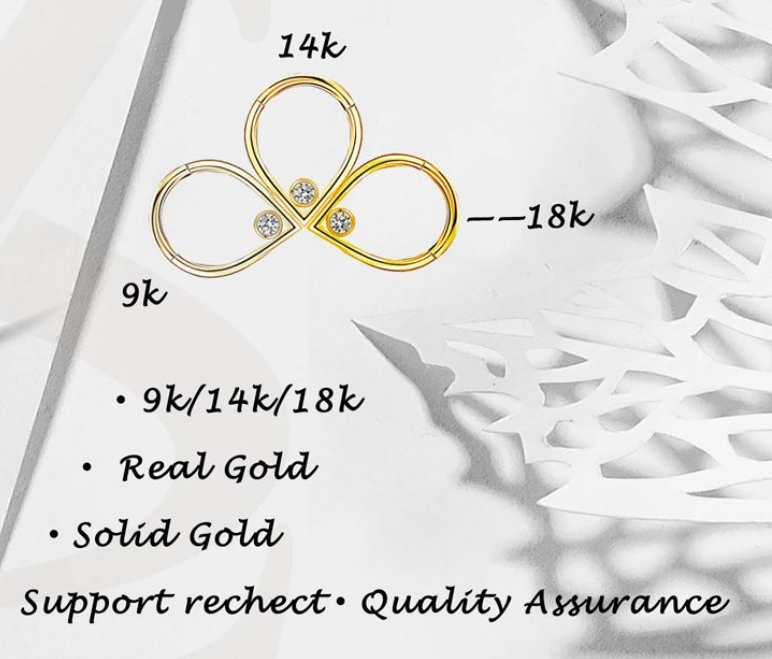 Different karats option for piercing jewelry Different karats option for piercing jewelry