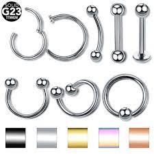 Titanium Hinged Nose Hoop Ring Titanium Hinged Nose Hoop Ring