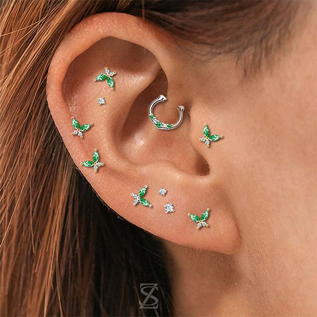 Butterfly Triple Helix Conch Ear Piercing Jewelry Factory Design