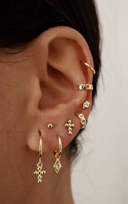 Ear piercing jewelry set Ear piercing jewelry set