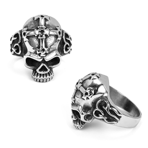 Stainless Steel Mechanical Skull Hot Sale Youth Ring Wholesale