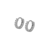 ER010 Brass Big Zircon Stone Set Earring Hoops Huggies
