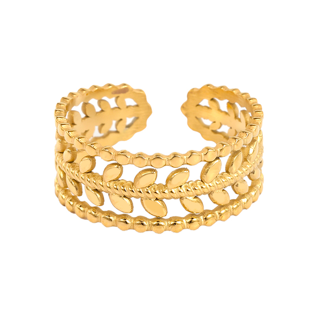 Stainless Steel 18K Gold Plated Finger Rings WMJZ0265 (8)