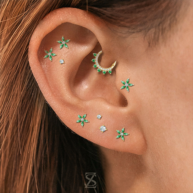 Custom Ear Piercing Jewelry Stainless Steel Helix Daith Earring