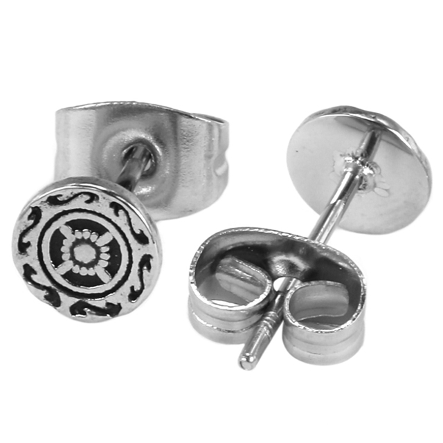 Stainless Steel Ring Delicate Stud Earrings