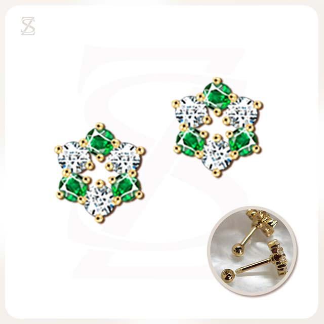 Double Lobe Piercing Jewelry Helix Tragus Earrings Custom Design