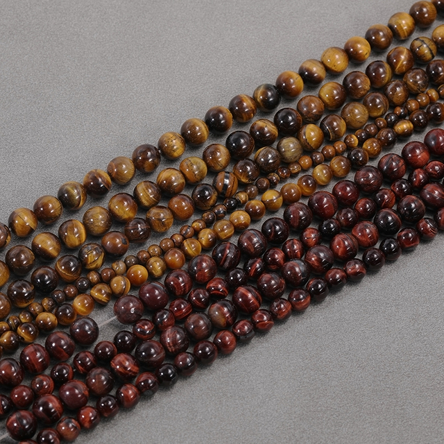 Tiger Eye Stone Bead For Jewelry Making 6/8mm NPJ001YE-NS8
