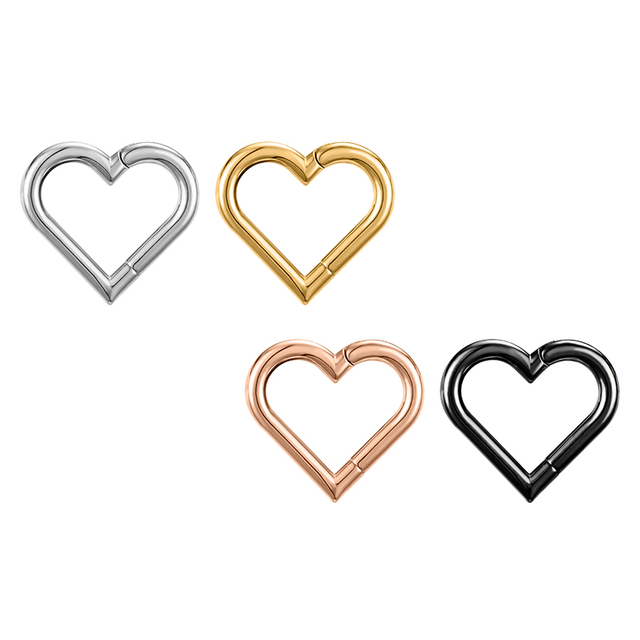 Hollow Heart Shape Septum Nose Ring For Women 8MM NBH010SR-ST8