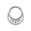 Double Layer Around Bead Body Nose Piercing Jewelry NBH007SR-ST8
