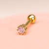 Pink Bubble Series Ear Piercing Earrings Clear Zircon Helix Piercing stud