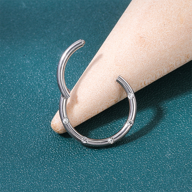 Titanium Hinged Hoop Nose Ring Piercing Titanium Hinged Nose Ring OEM