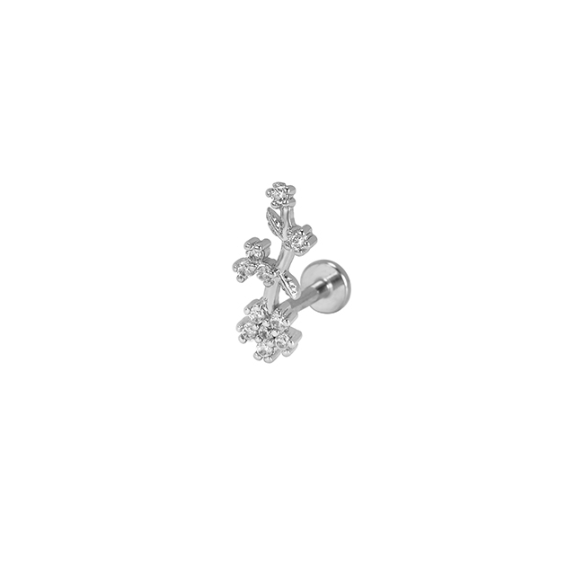 Stainless Steel Twig Creative Design Ladies Lip Ring