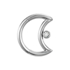 Stainless Steel Moom Shape Hoop Nose Ring For Women NBH008BKWH-ST8
