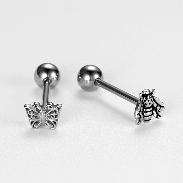 Butterfly Bee Tongue Barbell Stud Tongue Piercing Jewelry Factory