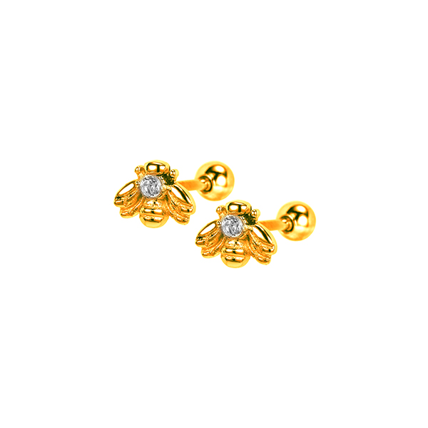 ED001 316 Stainless Steel Snake Animal Earring Piercing Stud