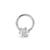 BH001 316 Stainless Steel Flower Clicker Segment Ring