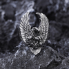 Men Finger Ring Stainless Steel Owl Finger Ring Factory Design