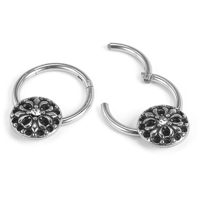 Stainless steel European and American style pattern buckle ring factory direct sales