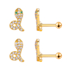 Snake Ear Piercing Jewelry Gold Earrings Custom Factory