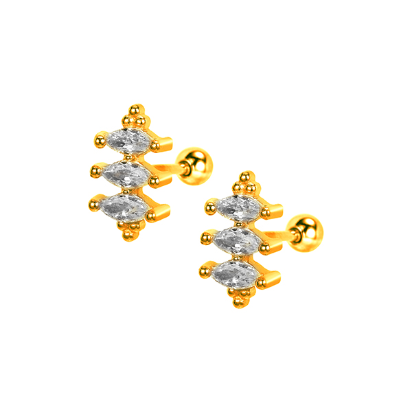 ED001 316 Stainless Steel Snake Animal Earring Piercing Stud