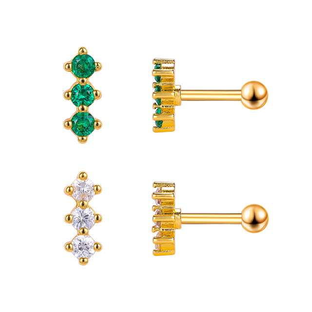 Conch Green Zircon Earpiercings Professional Ear Piercing Factory