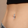 Cherry Cross Flower Star Charm Navel Button Rings QHSB-00153GD