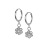 ER003 316 Stainless Steel Little Zircon Heart Pendant Earrings
