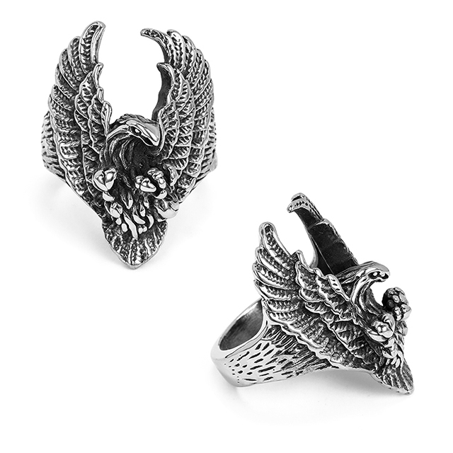 Men Finger Ring Stainless Steel Owl Finger Ring Factory Design