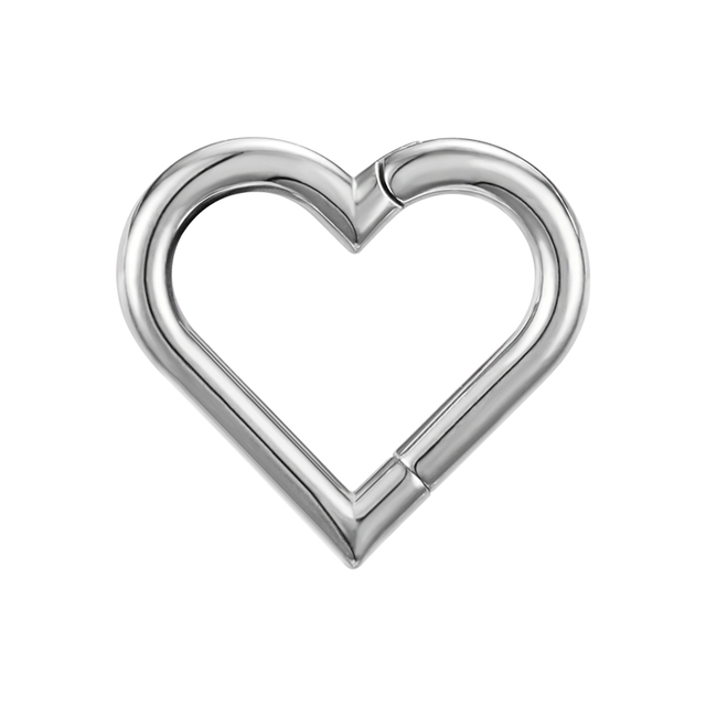 Hollow Heart Shape Septum Nose Ring For Women 8MM NBH010SR-ST8