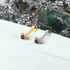 Lavender Series Stainless Steel Ear Labret Flat Back Stud Earring Jewelry NCB-CDSB-250041GD