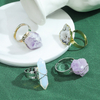 Druzy Natural Stone Vintage Adjustable Finger Rings NJZ002SRLB-1