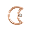 Stainless Steel Moom Shape Hoop Nose Ring For Women NBH008BKWH-ST8