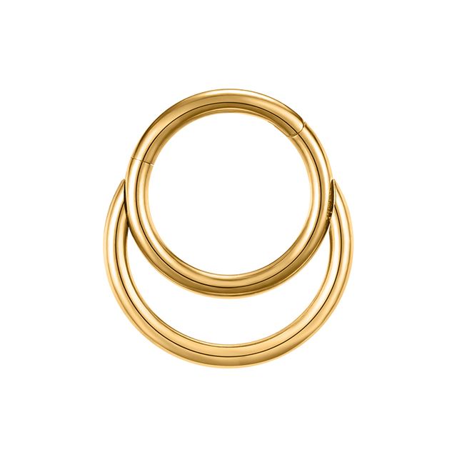 Surgical Steel Double-layer Segment Nose Piercing Ring NBH005SR-ST8