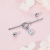 Star Heart Pendant Industrial Ear Cartilage Barbell Earring EGST-00277SR