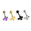 Cute Small Cross Tongue Piercing Tongue Ring Jewelry Factory