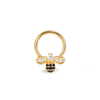 BH002 316 Stainless Steel Bee Insect Click Segment Ring