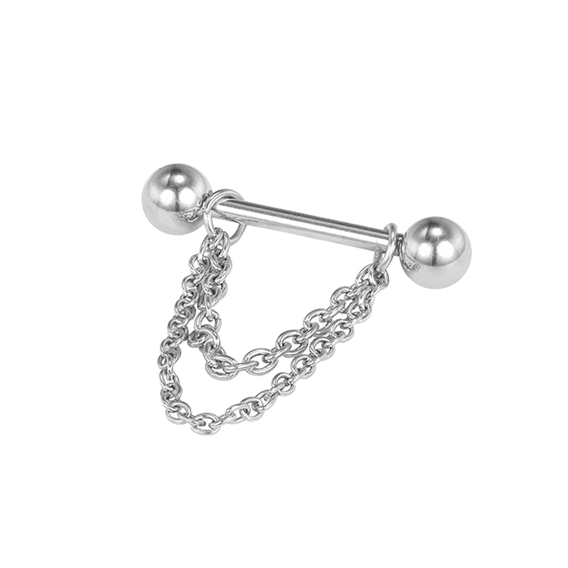 Stainless Steel Small Chains Nipple Ring