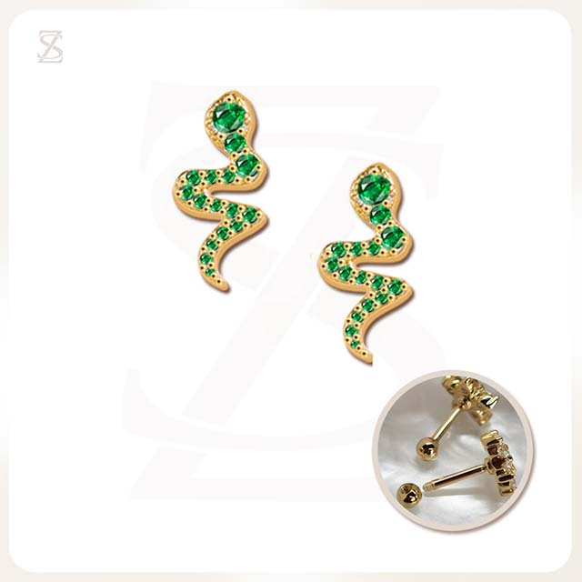 Snake Eyes Piercing 20 Gauge Earrings for Multiple Piercings Design