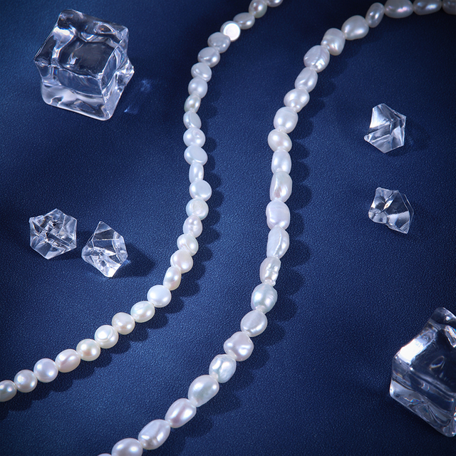 Natural Freshwater Pearls Beads For Jewelry Making 5-8mm NPJ004WH-NP5/6