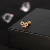 Stainless Steel Ear Piercing Butterfly Pink Series NEG004