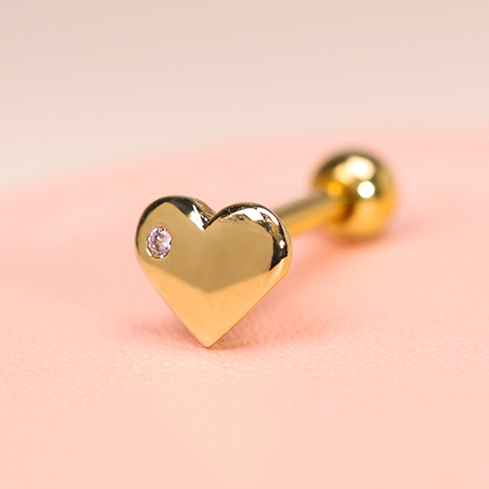 Pink Bubble Series Lovely Heart Shape Cartilage Earrings Jewelry Wholesale