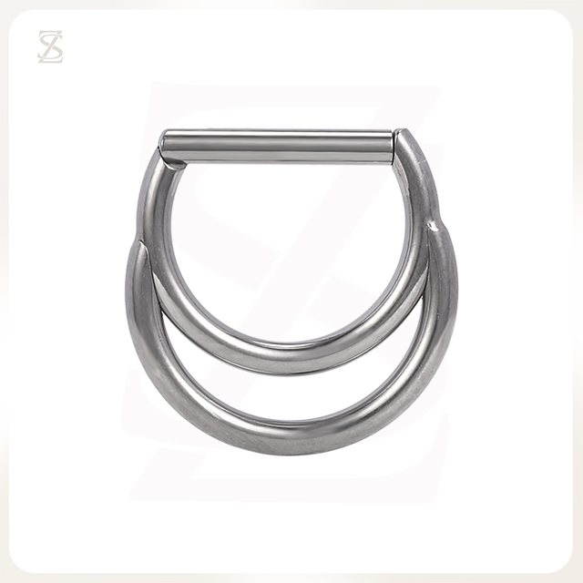Titanium European And American Style Double Layer Nose Ring Wholesale