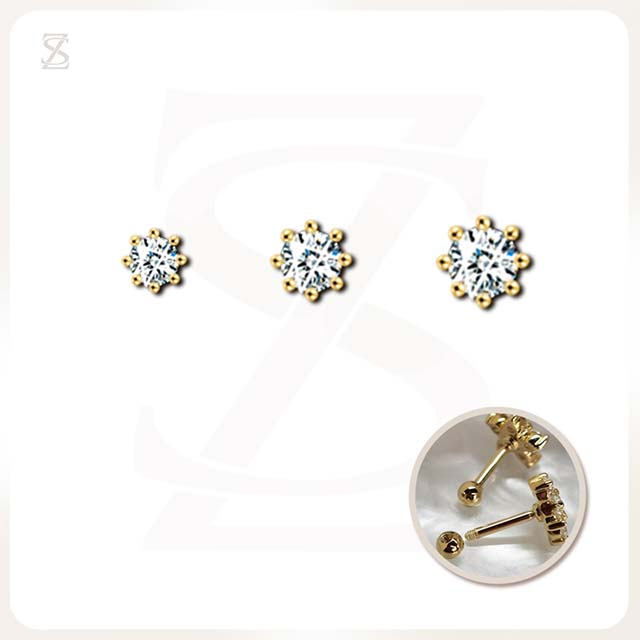 Diamond Helix Body Earrings Simple Design Piercing Jewelry Factory