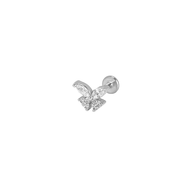 Stainless Steel Butterfly Flying Creative Design Ladies Lip Ring