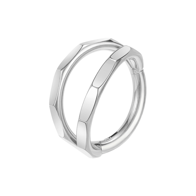 Stainless Steel Nose Rings 8mm Rose Gold Double Row NBH001SR-ST8