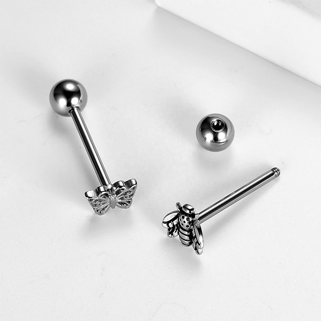 Butterfly Bee Tongue Barbell Stud Tongue Piercing Jewelry Factory
