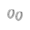 ER010 Brass Big Zircon Stone Set Earring Hoops Huggies